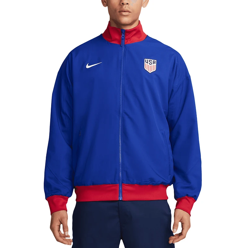 Veste entièrement zippée Nike Royal USMNT 2024 Strike Anthem pour homme