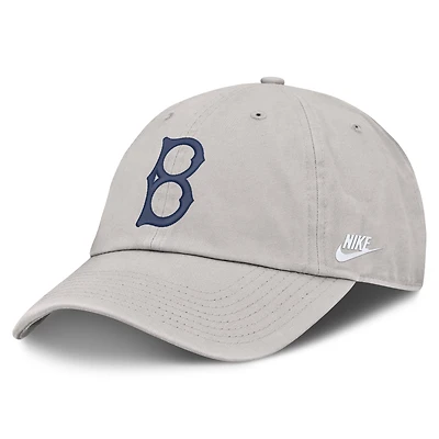 Casquette ajustable Nike argentée Brooklyn Dodgers Cooperstown Collection Club pour homme