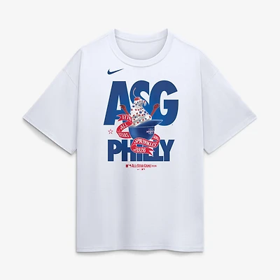 Men's Nike White 2026 MLB All-Star Game Ice Cream Helmet T-Shirt