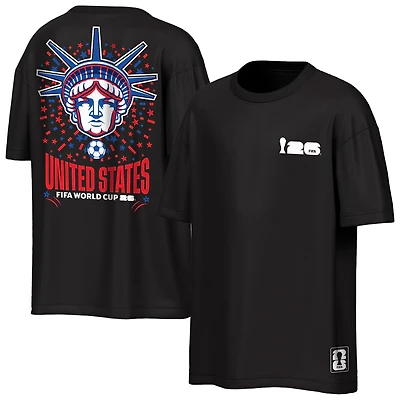 T-shirt oversize noir Outerstuff pour homme, motif rallye Coupe du Monde de la FIFA 2026
