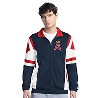 Veste de survêtement en tricot entièrement zippée pour homme, bleu marine/rouge, California Angels Contender