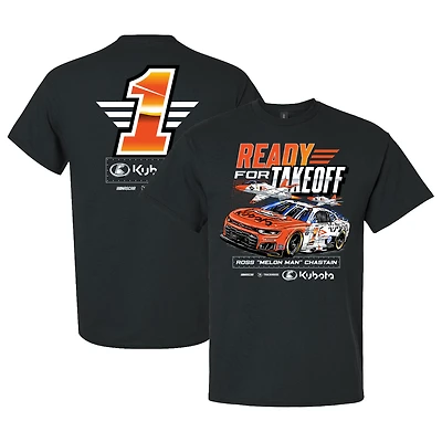 Men's Trackhouse Racing Team Collection Black Ross Chastain #1 Kubota T-45 Flag T-Shirt