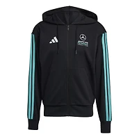 Men's adidas Black Mercedes-AMG Petronas F1 Team 2026 Alphaskin Full-Zip Tri-Blend Hoodie