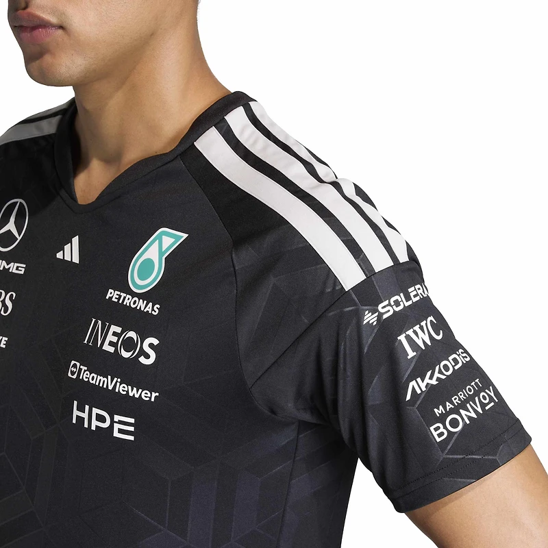 Maillot authentique de pilote adidas blanc Mercedes-AMG Petronas F1 Team 2026 pour homme