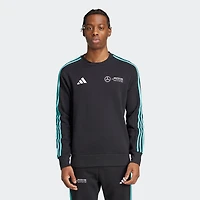 Men's adidas  Black Mercedes-AMG Petronas F1 Team Fan Wear DNA Alphaskin Pullover Sweatshirt