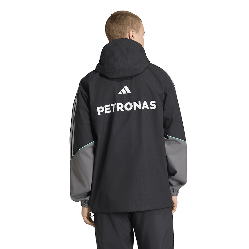 Men's adidas  Black Mercedes-AMG Petronas F1 Team Mechanics Full-Zip Rain Jacket