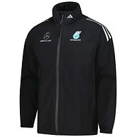 Veste zippée intégrale adidas noire pour homme de l'équipe Mercedes-AMG Petronas F1 Team Wear Mechanics