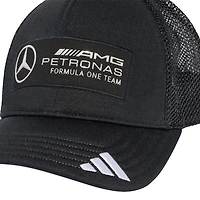 Casquette ajustable noire pour homme de l'équipe Mercedes-AMG Petronas F1 Team Wear Trucker adidas