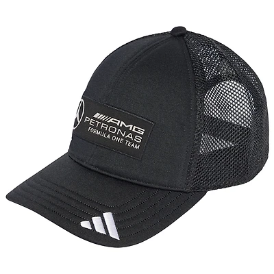Casquette ajustable noire pour homme de l'équipe Mercedes-AMG Petronas F1 Team Wear Trucker adidas