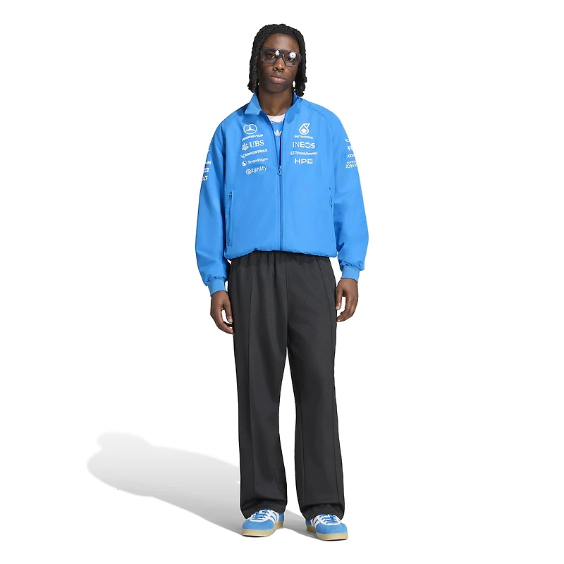Men's adidas Blue Mercedes-AMG Petronas F1 Team Wonder Harrington Full-Zip Driver Jacket