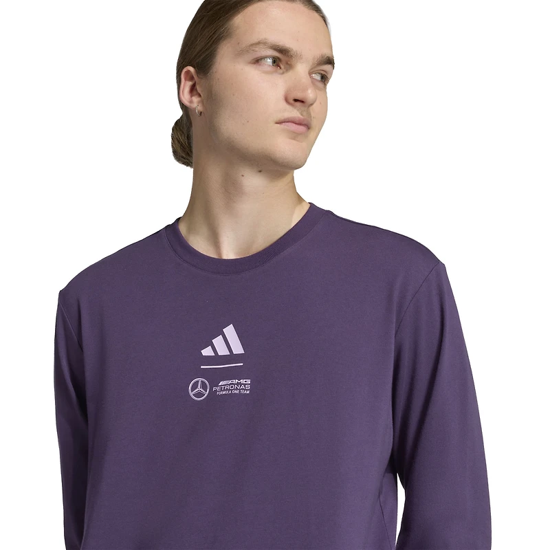 Men's adidas  Dark Purple Mercedes-AMG Petronas F1 Team Premium Woven Long-Sleeve T-Shirt
