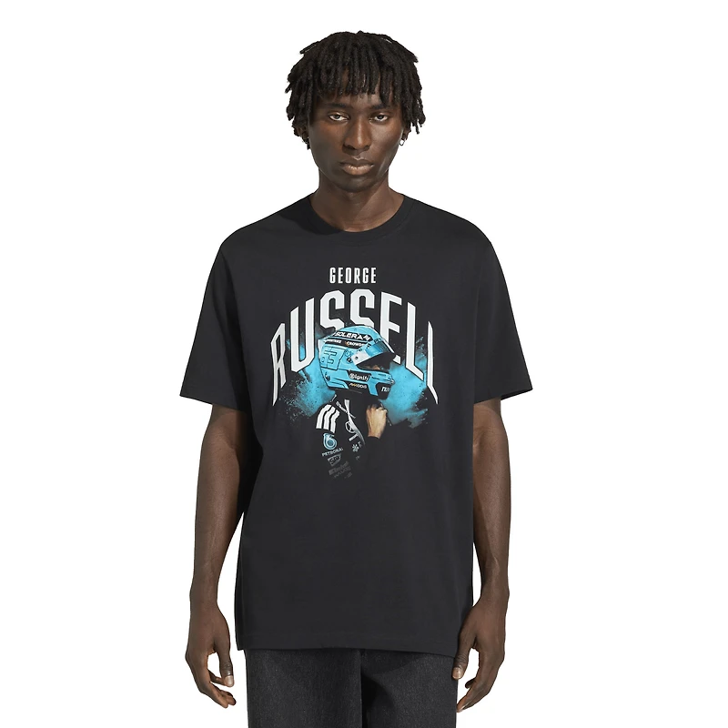 Men's adidas George Russell Black Mercedes-AMG Petronas F1 Team Graphic T-Shirt