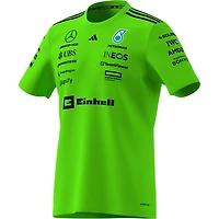 Men's adidas  Green Mercedes-AMG Petronas F1 Team Wear Set Up T-Shirt