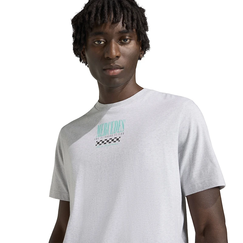 Men's adidas Heather Gray Mercedes-AMG Petronas F1 Team Graphic T-Shirt