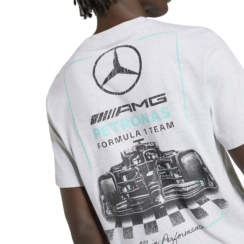 Men's adidas Heather Gray Mercedes-AMG Petronas F1 Team Graphic T-Shirt