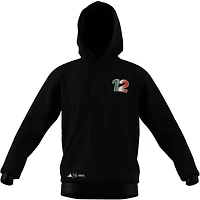 Sweat à capuche graphique noir pour homme, modèle pilote de l'équipe Mercedes-AMG Petronas F1, adidas Kimi Antonelli