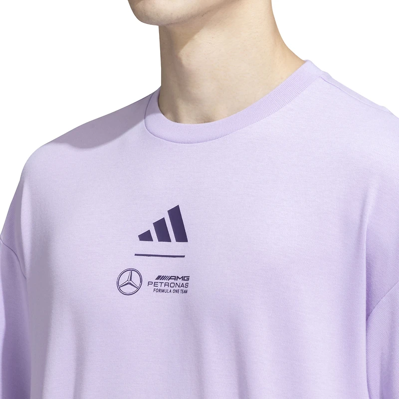 Men's adidas Purple Mercedes-AMG Petronas F1 Team Premium Woven T-Shirt