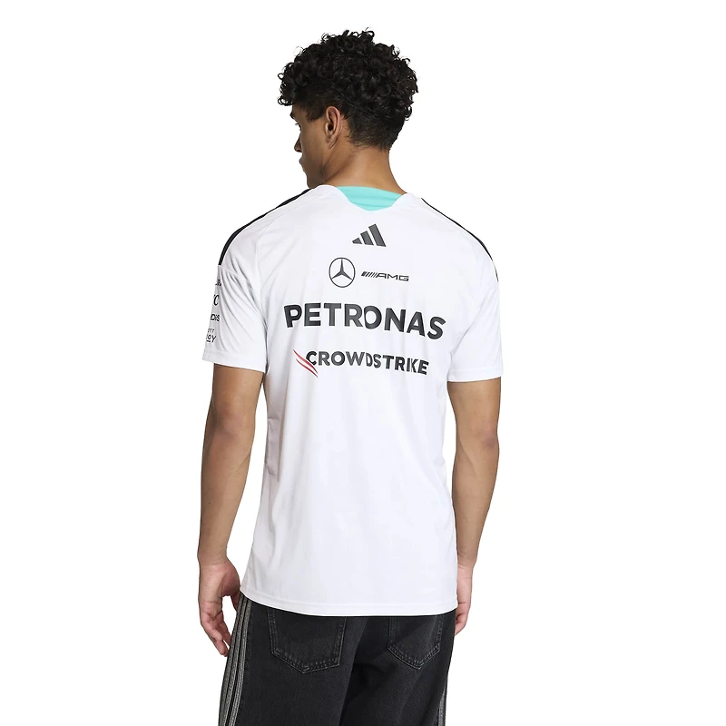 Maillot réplique de pilote adidas blanc Mercedes-AMG Petronas F1 Team 2026 pour homme