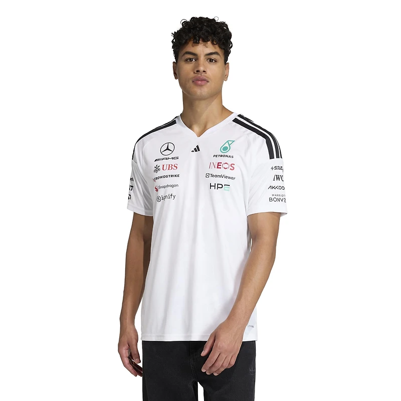 Maillot réplique de pilote adidas blanc Mercedes-AMG Petronas F1 Team 2026 pour homme