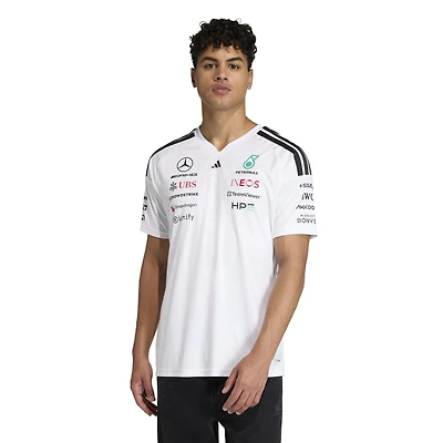 Maillot réplique de pilote adidas blanc Mercedes-AMG Petronas F1 Team 2026 pour homme