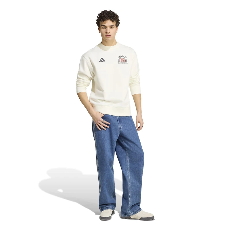 Sweat-shirt adidas blanc pour homme Mercedes-AMG Petronas F1 Team Silver Arrows Since 1954
