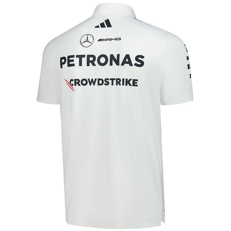 Polo adidas blanc Mercedes-AMG Petronas F1 Team Tri-Blend pour homme