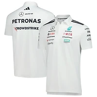 Polo adidas blanc Mercedes-AMG Petronas F1 Team Tri-Blend pour homme