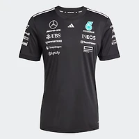 Women's adidas Black Mercedes-AMG Petronas F1 Team Driver Wear Replica Jersey