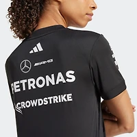Maillot réplique adidas noir pour femme de l'écurie Mercedes-AMG Petronas F1, porté par les pilotes.