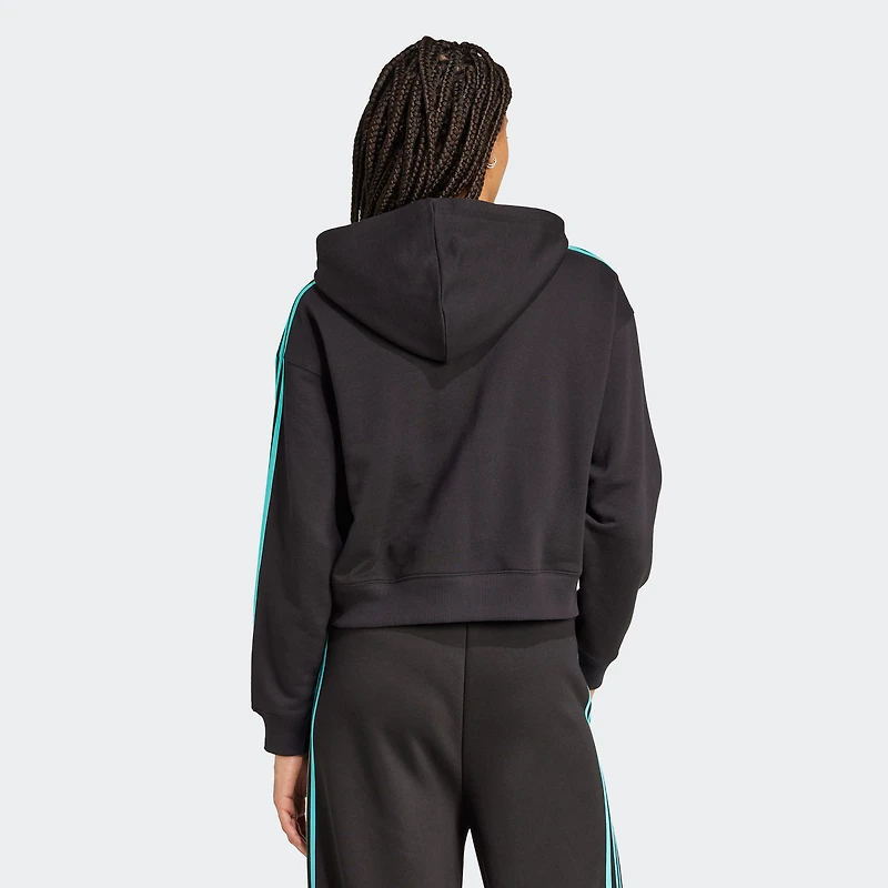 Sweat à capuche zippé DNA Alphaskin noir pour femme de l'équipe Mercedes-AMG Petronas F1 Fan Wear d'adidas