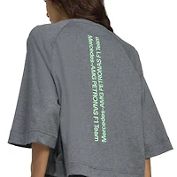 Women's adidas  Graphite Mercedes-AMG Petronas F1 Team Premium Oversized Raglan Crop T-Shirt