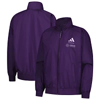 Veste de survêtement adidas violette Mercedes-AMG Petronas F1 Team Premium tissée à fermeture éclair intégrale pour femme
