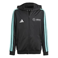 Sweat à capuche zippé noir adidas pour jeune Mercedes-AMG Petronas F1 Team DNA Alphaskin
