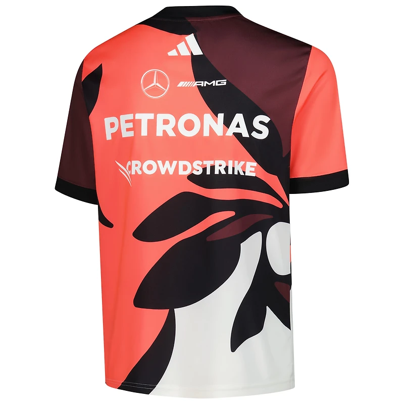 Youth adidas  Dark Red Mercedes-AMG Petronas F1 Team 2025 Miami Grand Prix Driver Replica Jersey