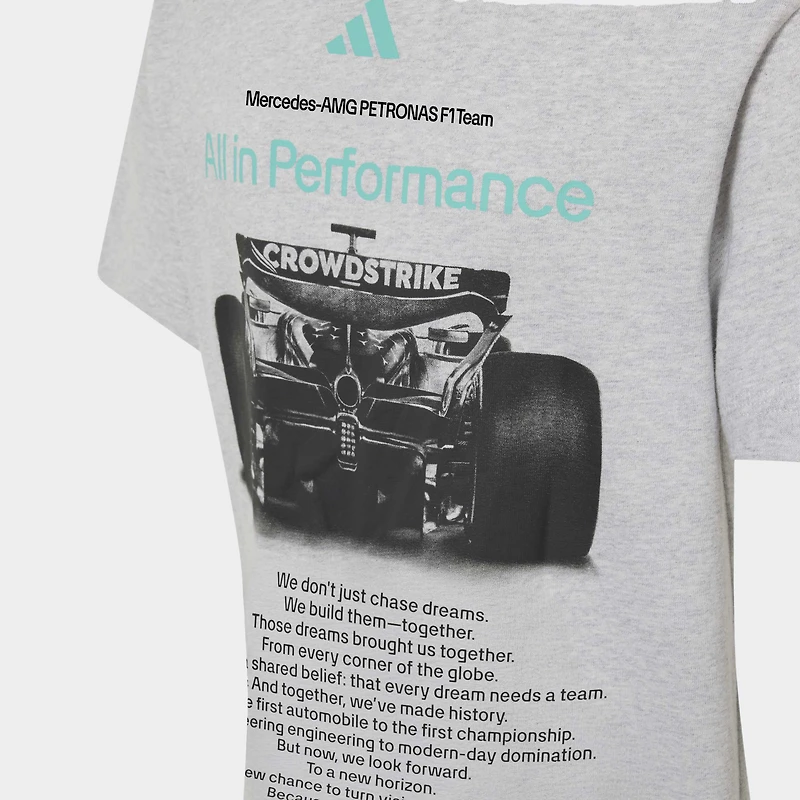 Youth adidas Gray Mercedes-AMG Petronas F1 Team Graphic T-Shirt