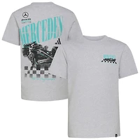 Youth adidas Heather Gray Mercedes-AMG Petronas F1 Team All Performance Graphic T-Shirt
