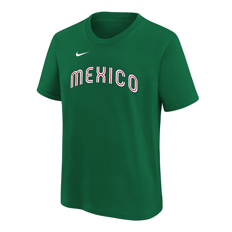 Youth Nike Randy Arozarena Green Mexico Baseball 2026 World Classic Name & Number T-Shirt