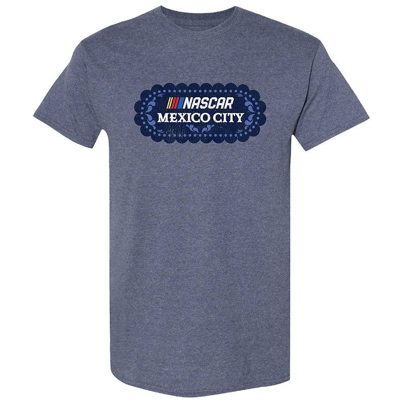 Men's NASCAR Heather Navy Mexico City Race Logo T-Shirt
