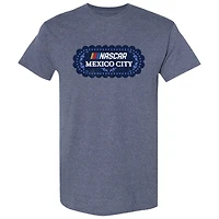 Men's NASCAR Heather Navy Mexico City Race Logo T-Shirt