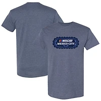 Men's NASCAR Heather Navy Mexico City Race Logo T-Shirt