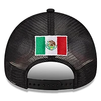 Casquette ajustable New Era noire/verte NASCAR Mexico City Race 9FORTY A-Frame Trucker pour homme