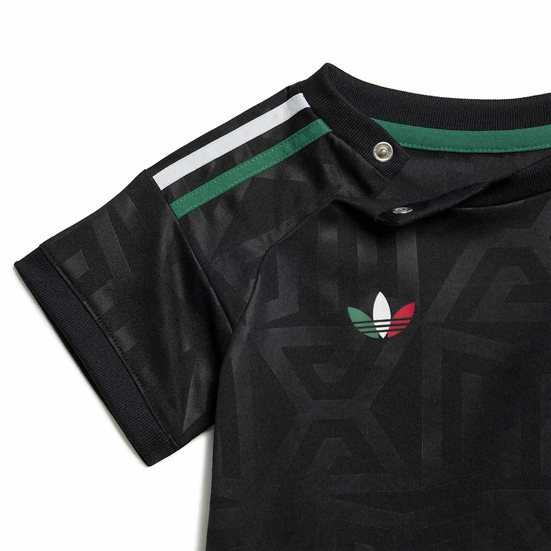 Mini-maillot réplique adidas noir pour bébé de l'équipe nationale du Mexique, tenue extérieure 2026
