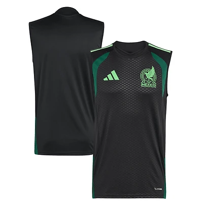 Maillot d'entraînement sans manches domicile adidas noir pour homme, équipe nationale du Mexique 2026