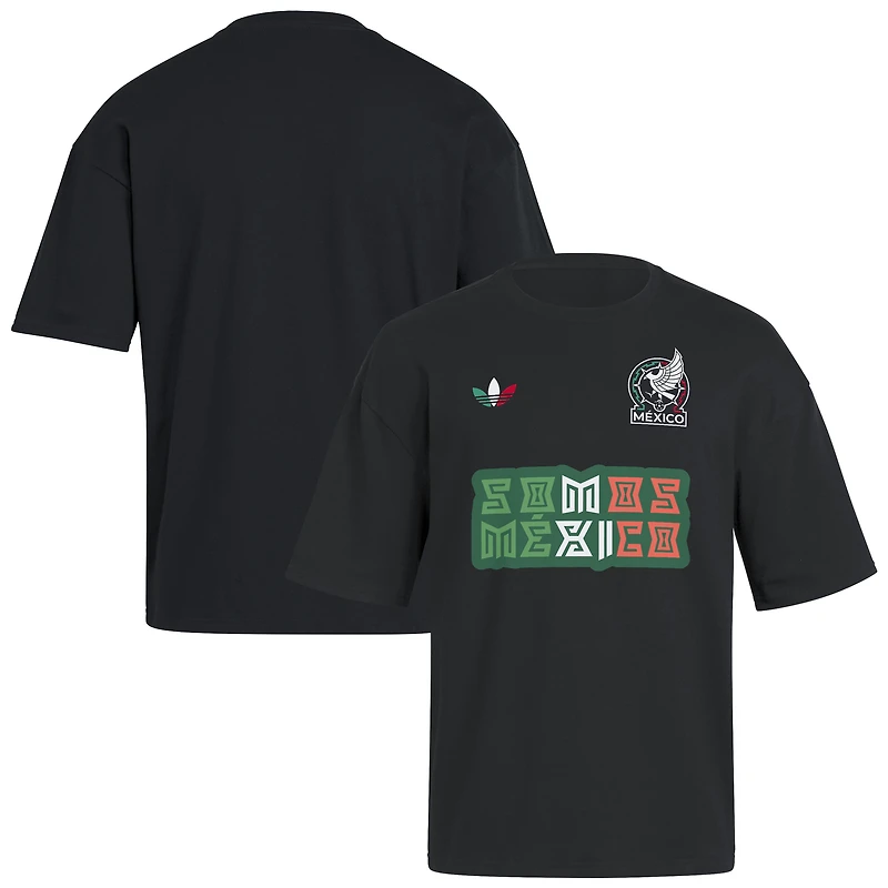 T-shirt adidas noir pour homme, troisième maillot de l'équipe nationale du Mexique 2026, avec crochet