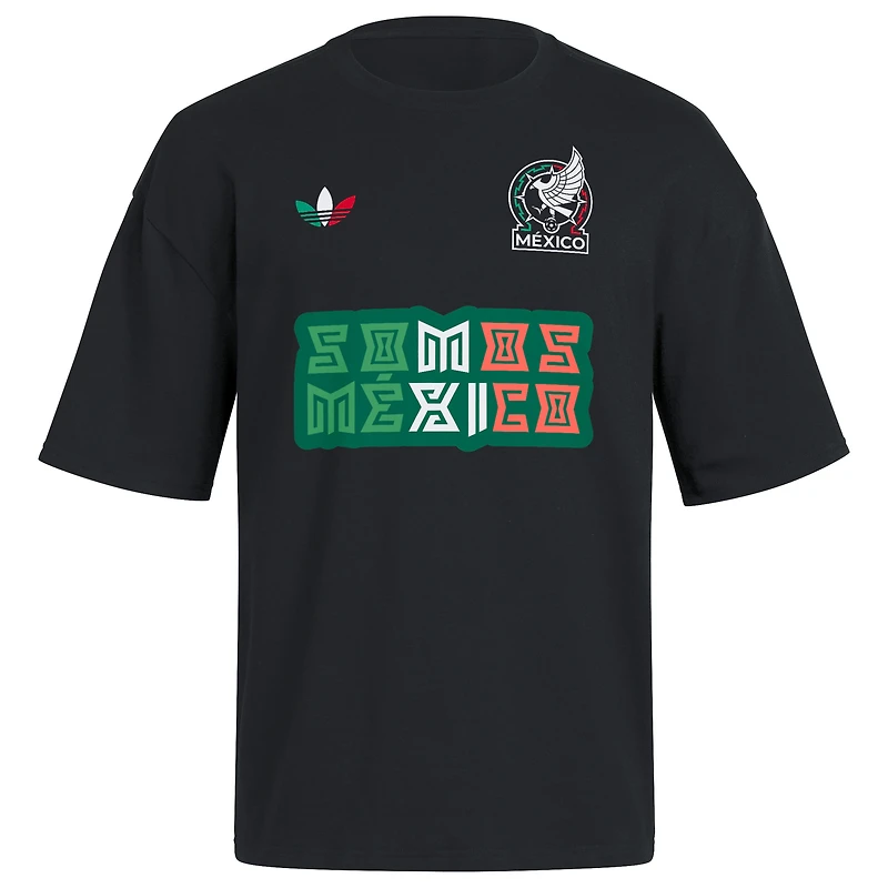 T-shirt adidas noir pour homme, troisième maillot de l'équipe nationale du Mexique 2026, avec crochet
