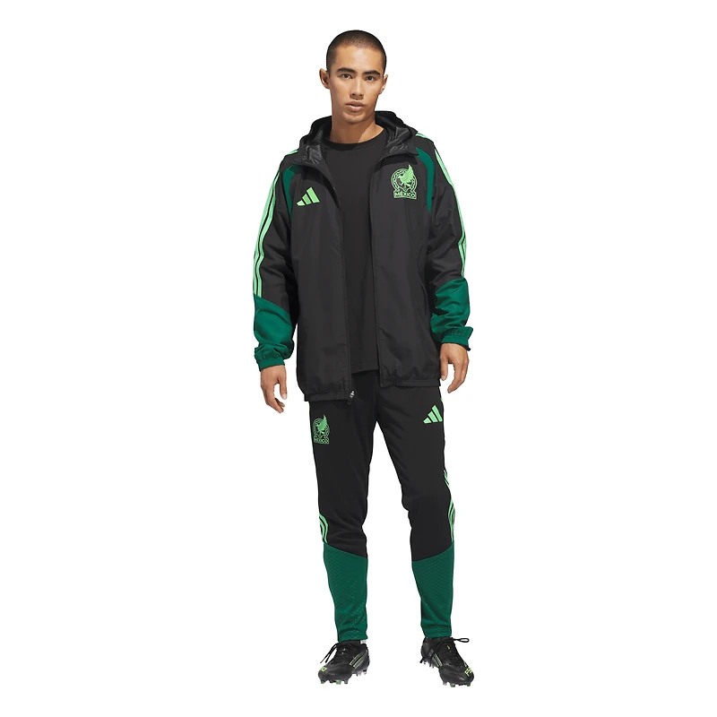 Veste zippée adidas noire pour homme, équipe nationale du Mexique 2026 Tiro, toutes saisons