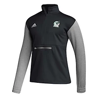 Men's adidas Black Mexico National Team Crest Long Sleeve Half-Zip Top