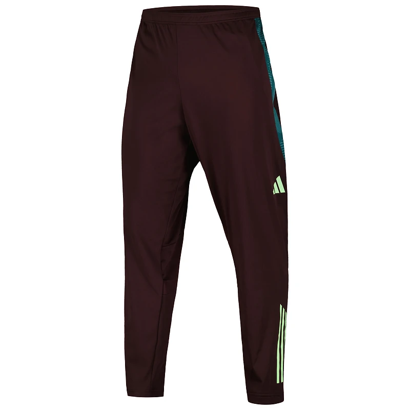 Pantalon d'entraînement adidas bordeaux pour homme de l'équipe nationale du Mexique 2024 AEROREADY