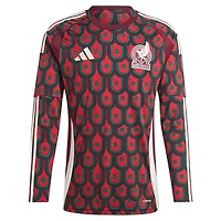 Men's adidas  Burgundy Mexico National Team 2024 Home Replica Long Sleeve Jersey