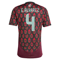 Maillot de joueur réplique à domicile l'équipe nationale du Mexique 2024 adidas Edson Alvarez bordeaux pour hommes